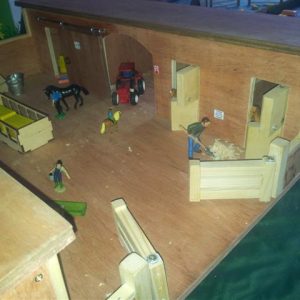 Complete stables Arena jumps paddock horse jumps wooden toy farm