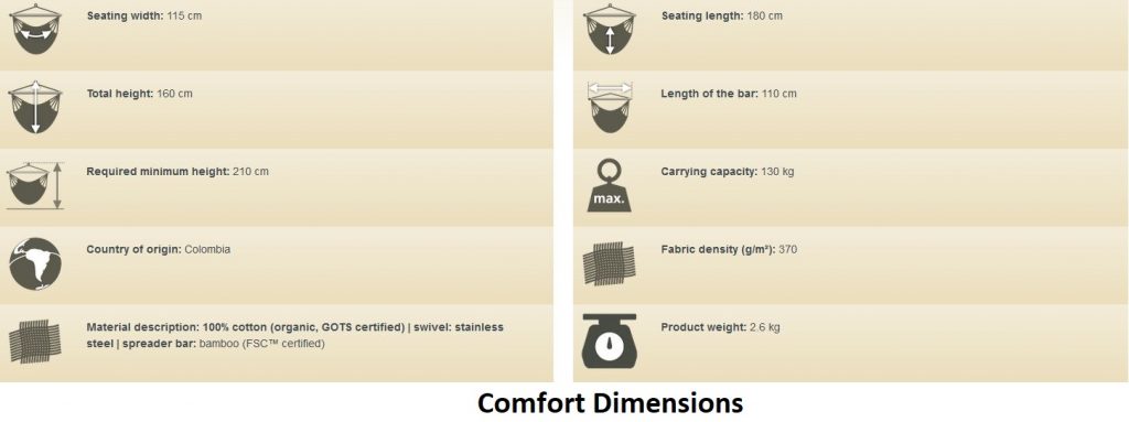 Hammock Chair Dimensions (Comfort)