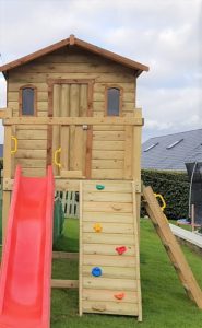 wacky world slide and rockwall