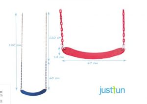 Wrap swing seat with coated chain sttswings