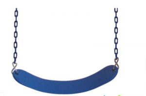 Wrap swing seat with coated chain blue sttswings
