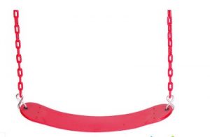 Wrap swing seat with coated chain red sttswings