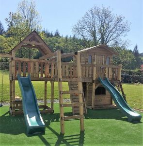 The Burtin Treehouse and climbing frame sttswings Ireland