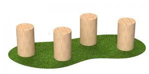 200mm Stepping Logs Set of 4 - sttswings (1)