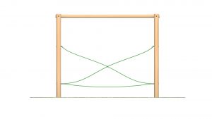 Cross Rope - timber adventure trail item