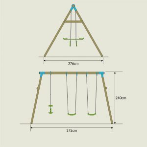 3 item swing including see saw