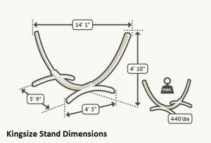 Larch Kingsize Stand Dimensions