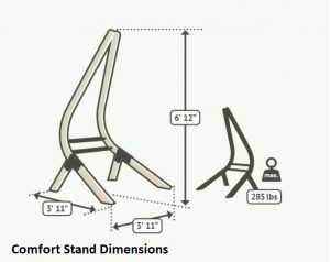 Spruce Hammock Chair Stand (Double Dimensions)