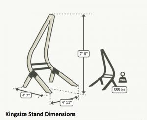 Spruce Hammock Chair Stand (Kingsize Dimensions)