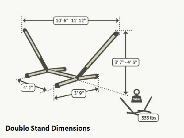 Steel Hammock Stand (Double Dimensions)