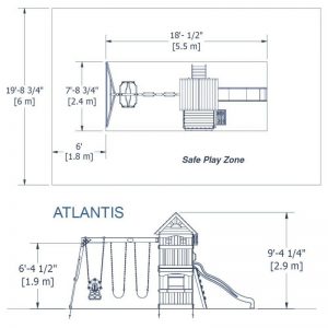 Atlantic Playtower and Swings - Dimensions