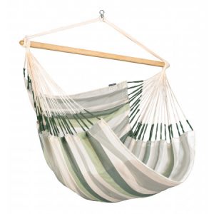 Weather Resistant Hammock Chair - Green White (Kingsize)