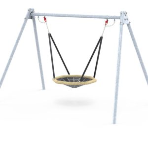 Bird’s Nest basket Sensory Swing for outdoor play, designed for children of all ages to promote balance, learning, and social interaction