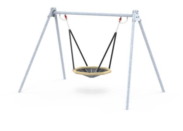 Bird’s Nest basket Sensory Swing for outdoor play, designed for children of all ages to promote balance, learning, and social interaction