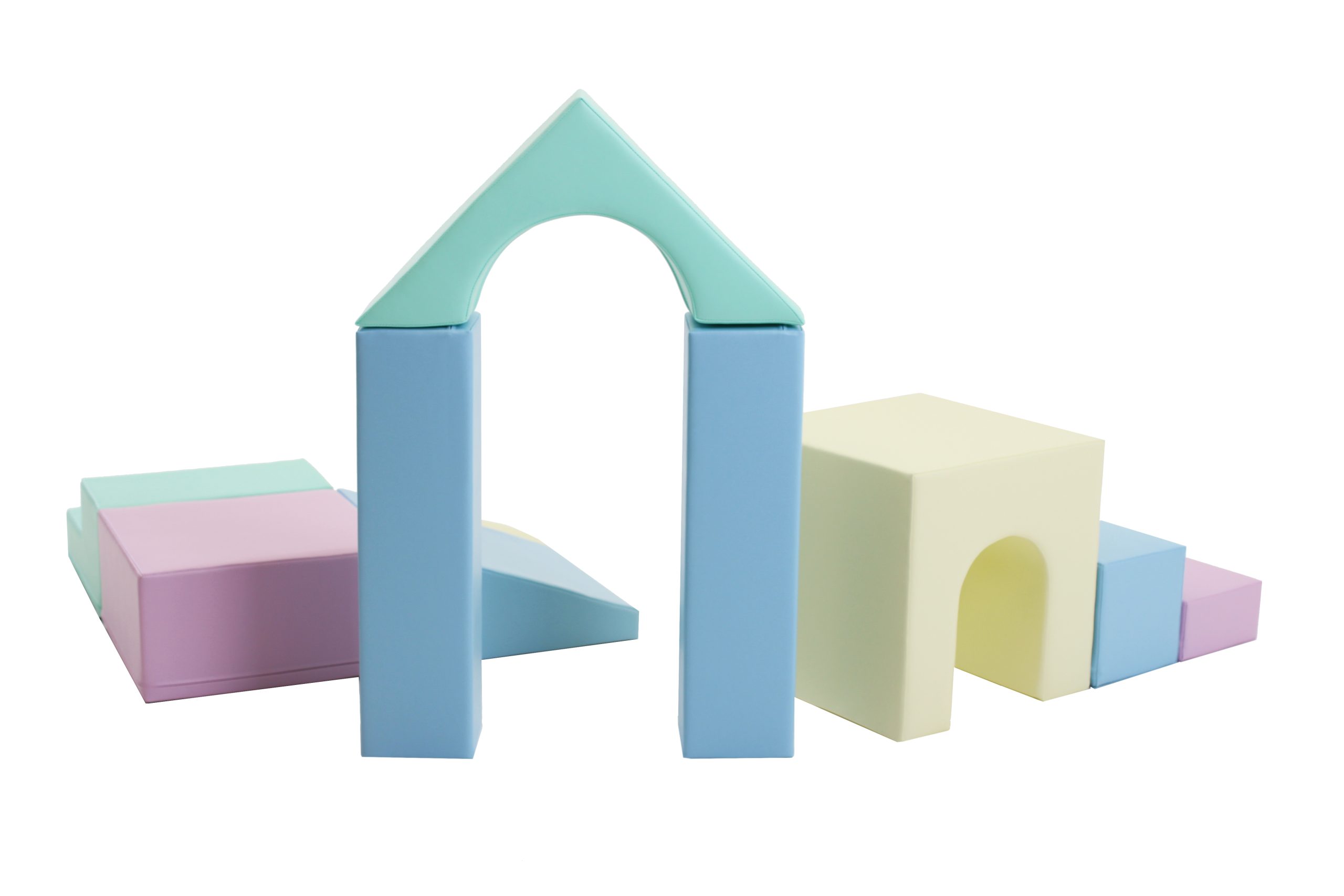 IGLU Baby Gym pastel soft foam play blocks with easy-clean artificial leather covering